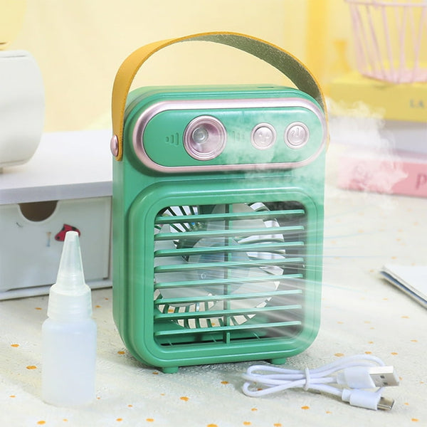 Portable Double Mist Spray - Cooling Fan  2 in 1 - Style 3