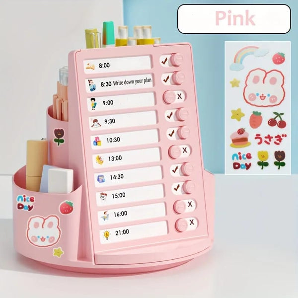 Rotary 360 List Marker Pink  - Stationery Organizer / Desk Organizer