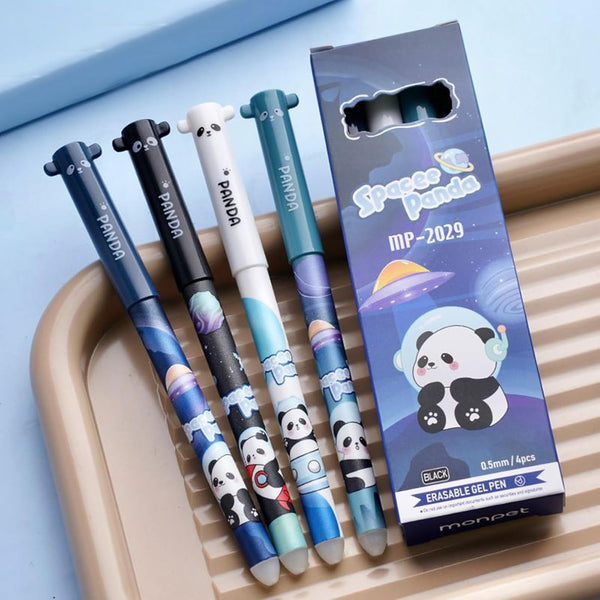 Space Panda Erasable - Gel Pen Set of 4