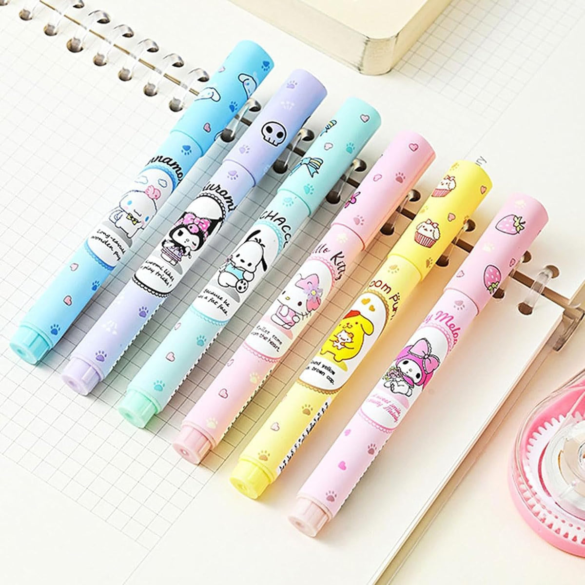 Sanrio Characters ( Fluorescent Pen )  - Highlighter Set Of 6