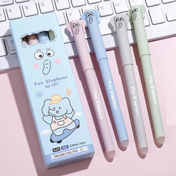Fun Elephant Erasable - Gel Pen Set of 4