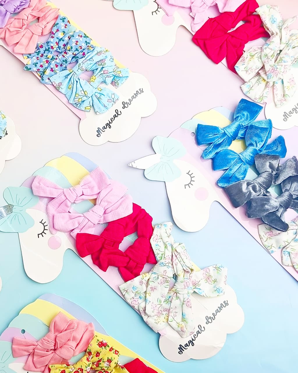 Unicorn &amp; Mix Bow Series - Hair Clip Set of 6