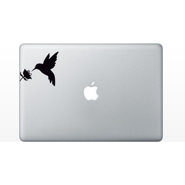 Flower Hummingbird Laptop - Decals