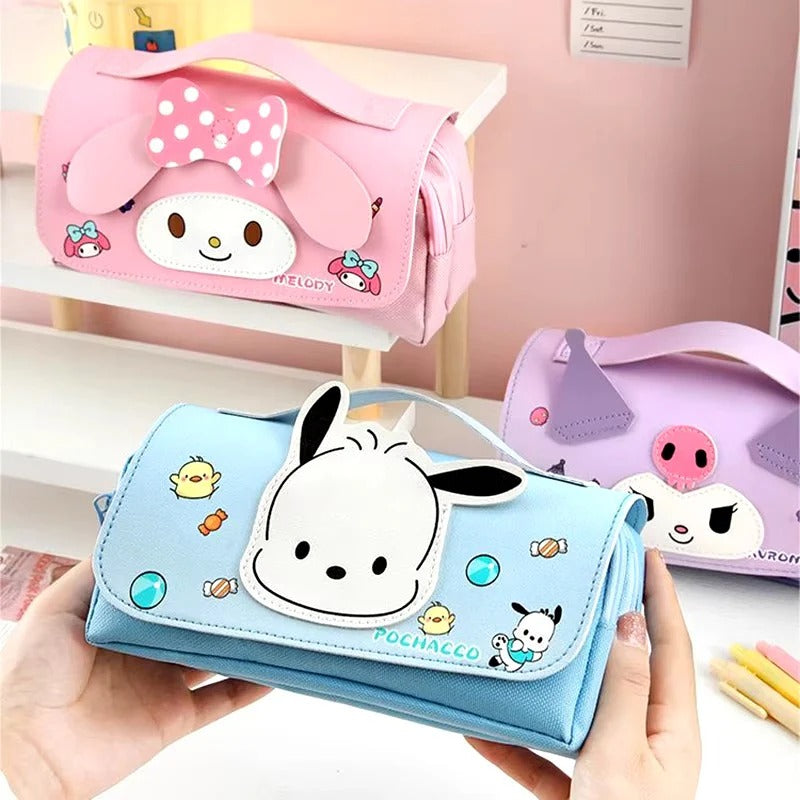 My Melody Sanrio Characters Zipper Large Capacity - Pouch