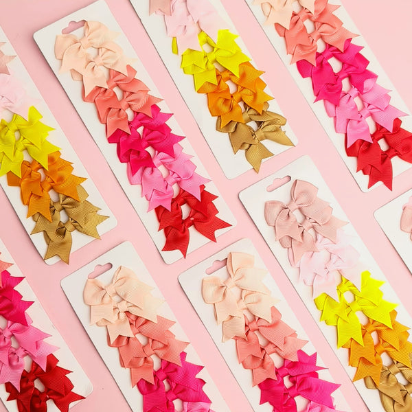 Mini Bow - Hair Clip Pack Of 2 ( 20 Bow Clips  )