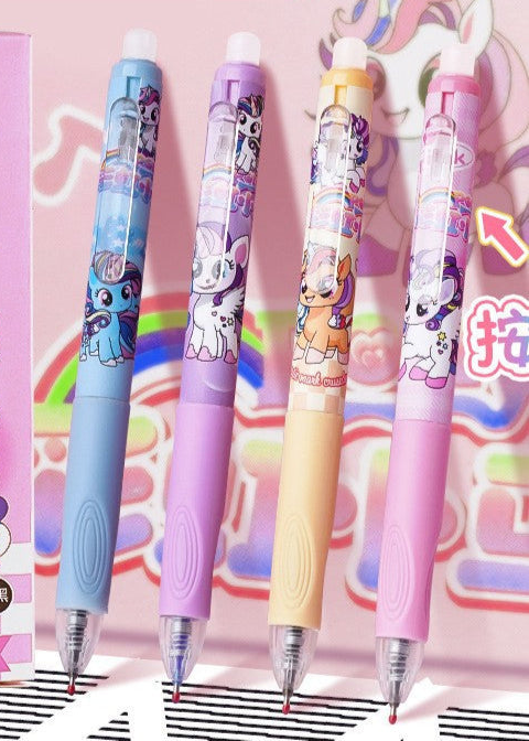 Magical Unicorn  Erasable - Press Gel Pen Set of 4