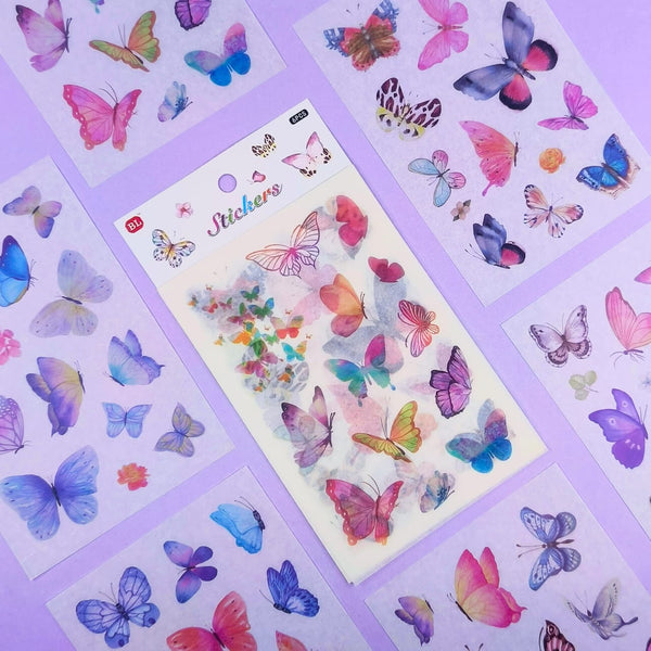 Beautiful Butterfly Decoration - Stickers Set Of 6 Sheets
