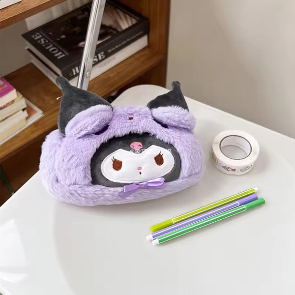 Sanrio Characters Kuromi Fluffy - Large Pouch