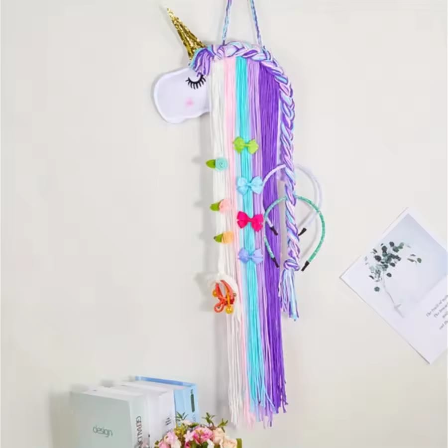 Magical Unicorn - Hair Accessories Organizer / Dream Catcher - Style 1