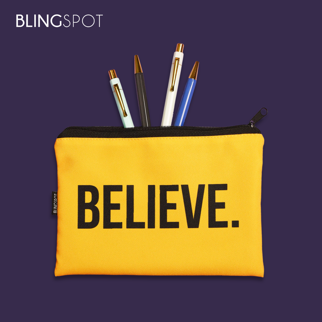 Believe - Designer Zipper Pouch