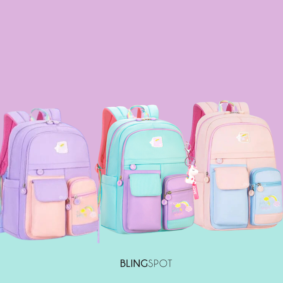 Blue & Purple Unicorn Rainbow - Backpack