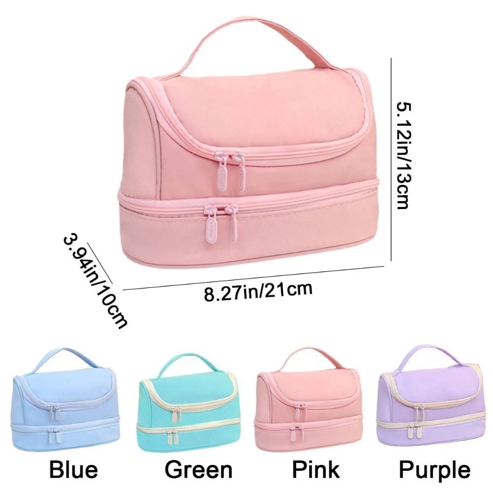 Watercolor Turquoise Premium Large Capacity - Multifunctional Pouch