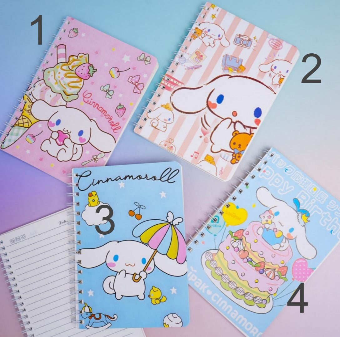 Happy Cinnamoroll Spiral Notebook / Journal ( 68 Lined Pages )