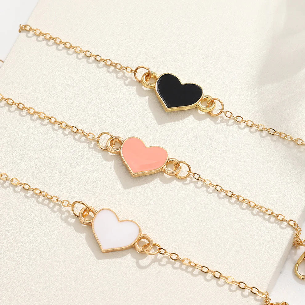 Colored Heart Gold - Bracelet