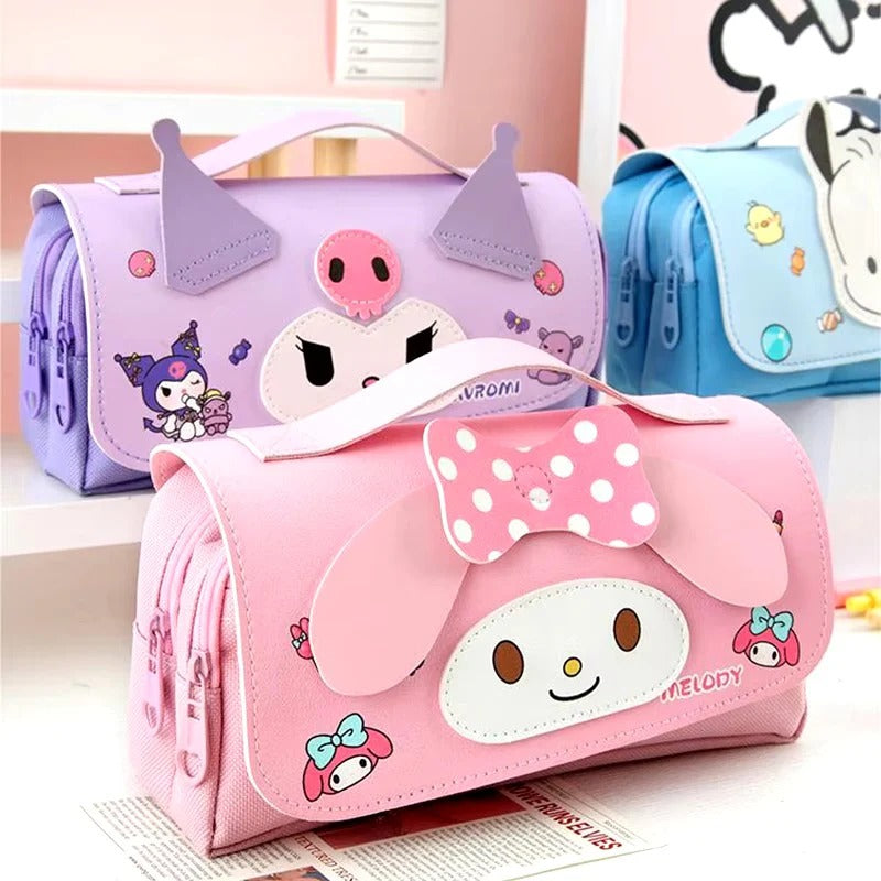 My Melody Sanrio Characters Zipper Large Capacity - Pouch