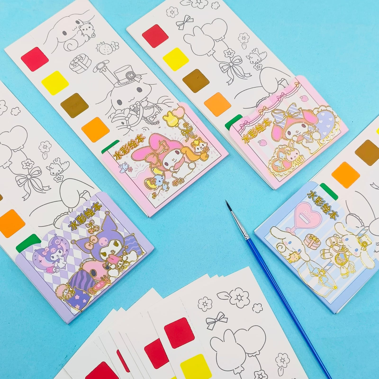 Sanrio Watercolor Note Pad - Painting Set