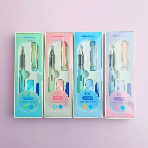Macron Color Gradient Premium Gift Box - Fountain Ink Pen