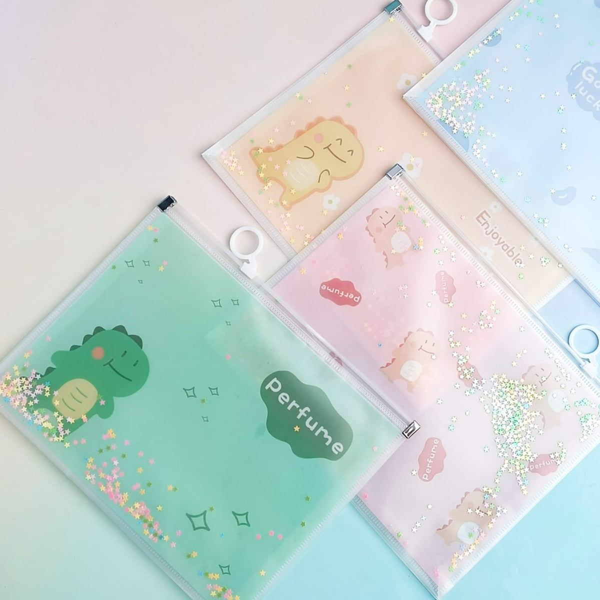 Good Luck Dino Transparent -  Document Pouch