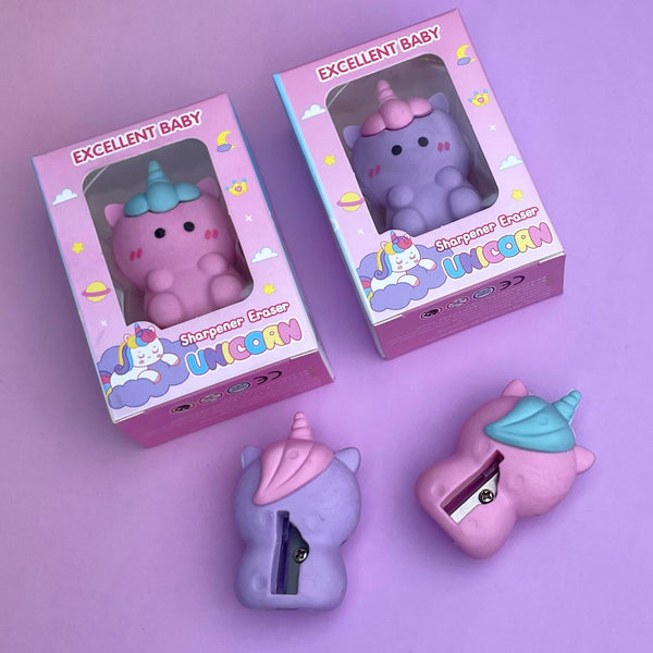 Unicorn  - Eraser & Sharpener ( 2 in 1 )