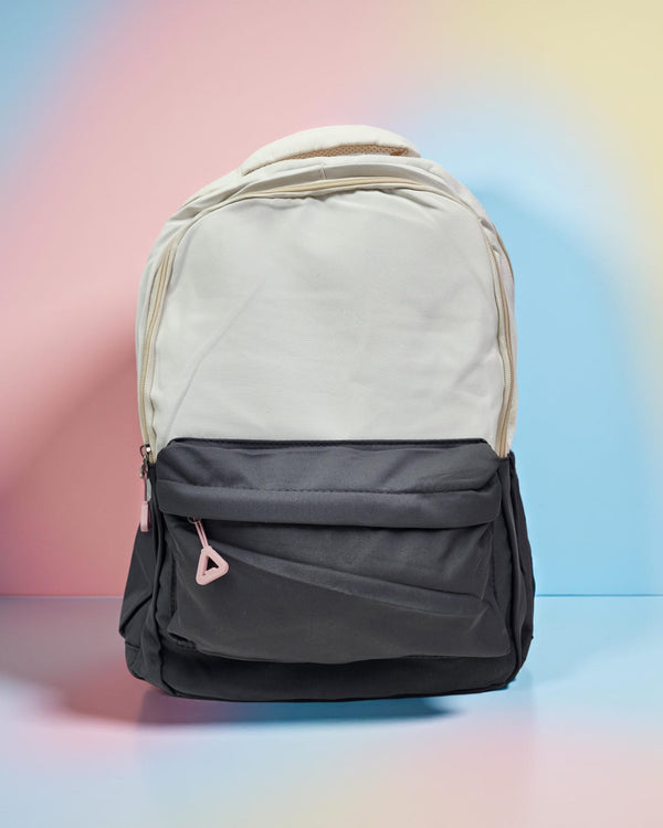 Grey & Off White - Backpack