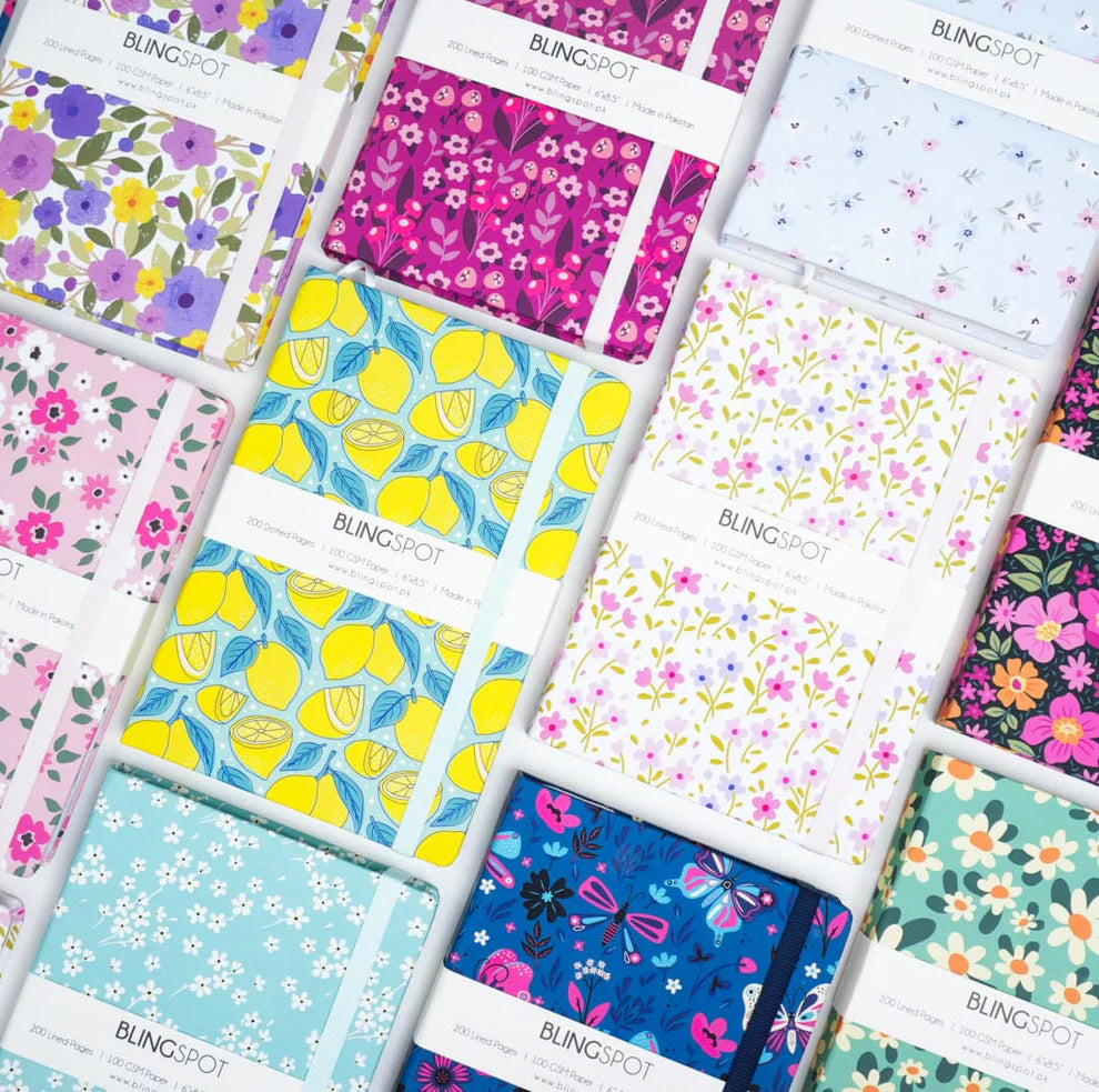 Funky Florals - Dotted &amp; Lined Journal