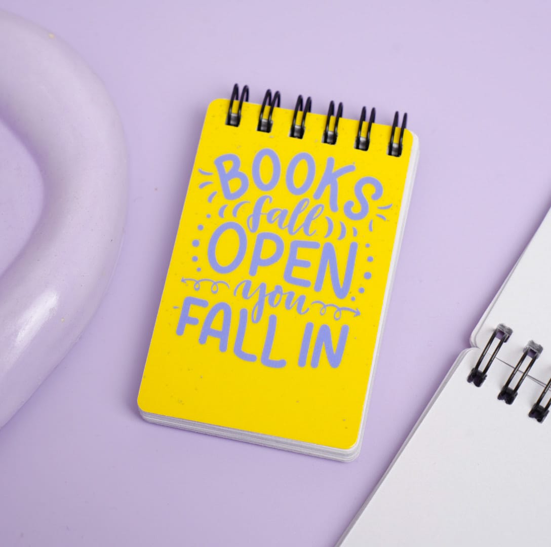 Books Fall Open You Fall In  - Mini Notepad