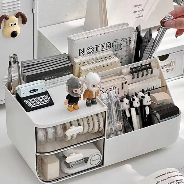 Classy White - Pen Holder & Stationery Desk Organizer