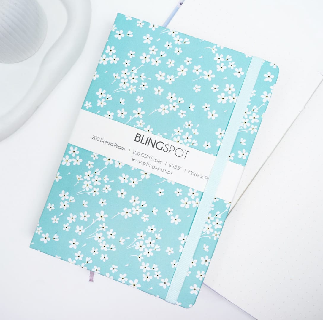 Frosty Florals - Dotted & Lined Journal