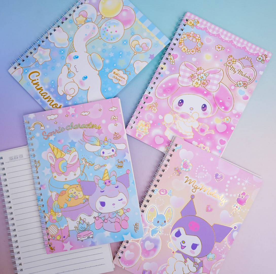 Sanrio Characters  Spiral Notebook / Journal ( 38  Lined Pages )