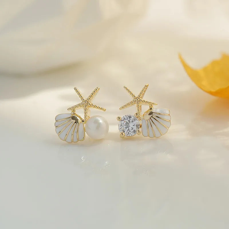 Mini Sea Shell White - Earring