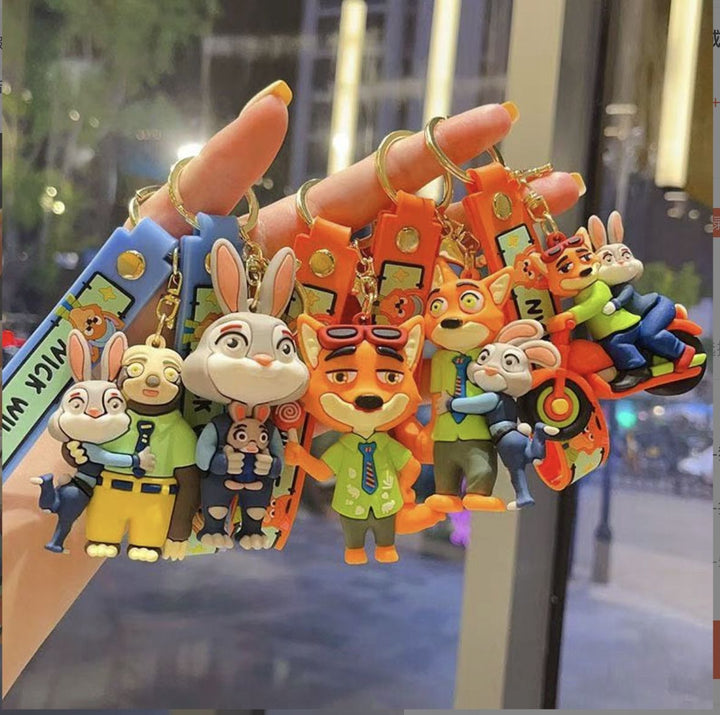 Zootopia Characters - Gold Key Ring Style 2 – BLINGSPOT