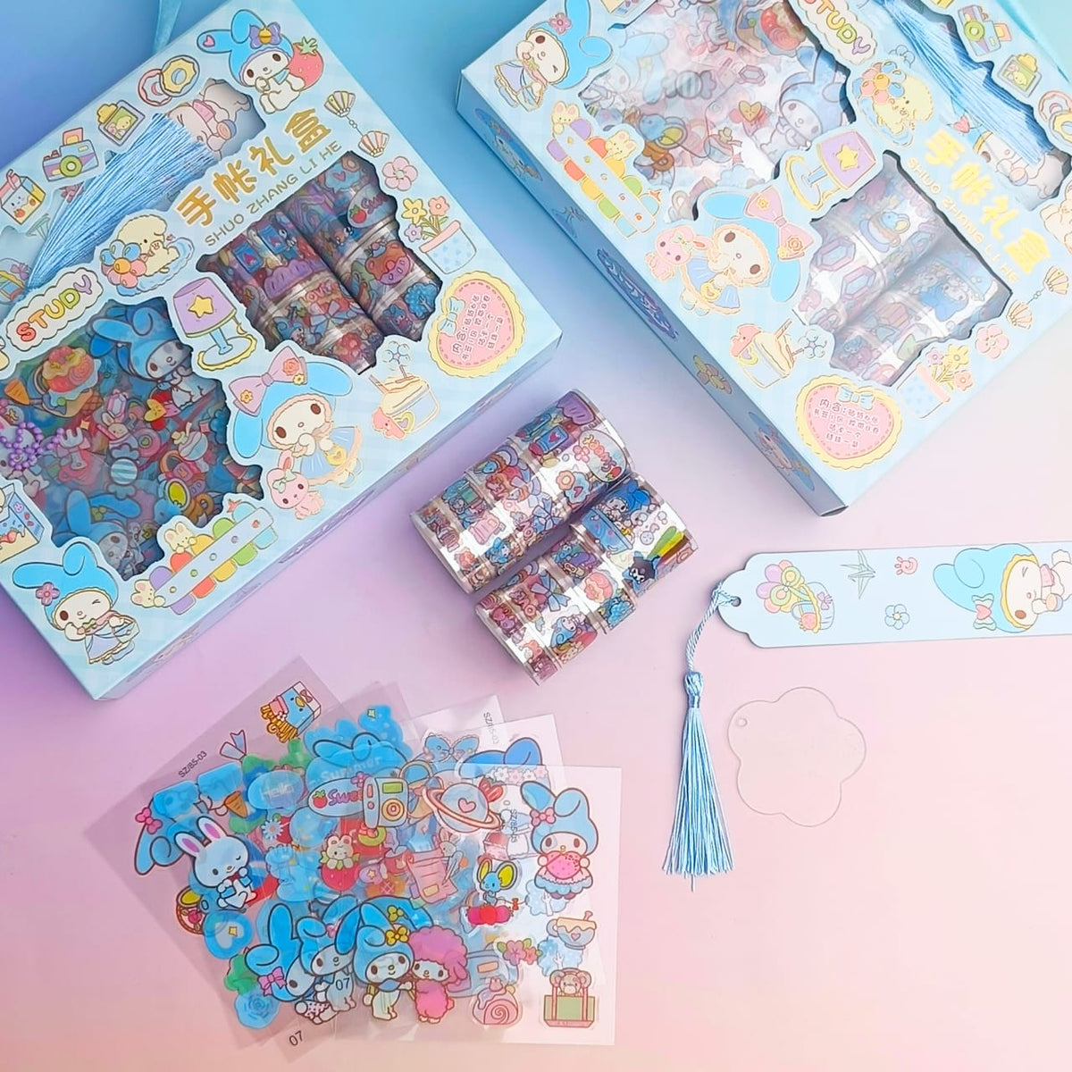 My Melody Washi Tape &amp; Stickers Diy Keychain Box - Style 3