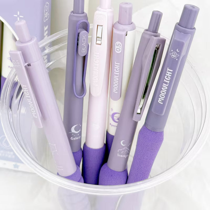 Moonlight Collect - Soft Grip Press Gel Pen Set of 6 – BLINGSPOT