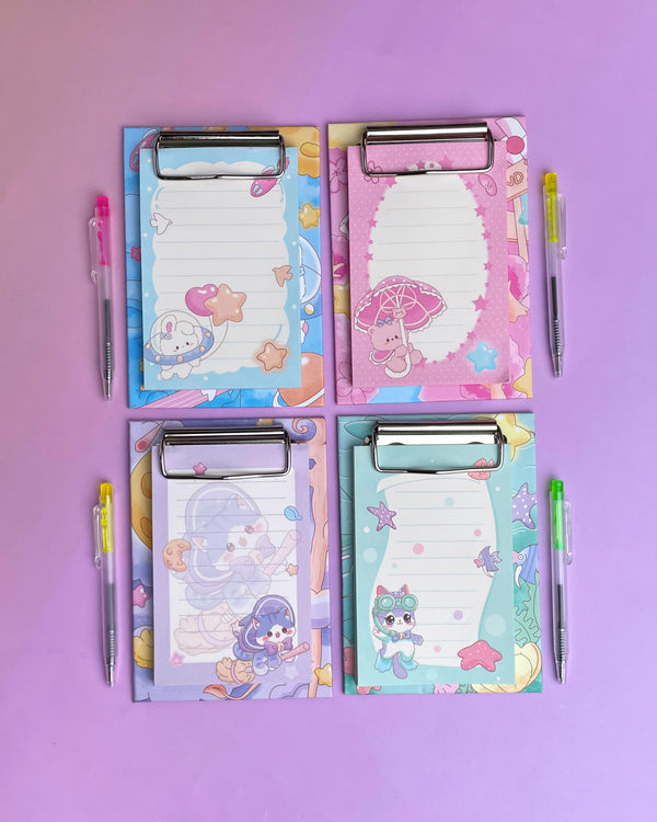 Cute Animals  - Clipboard Notepad Set