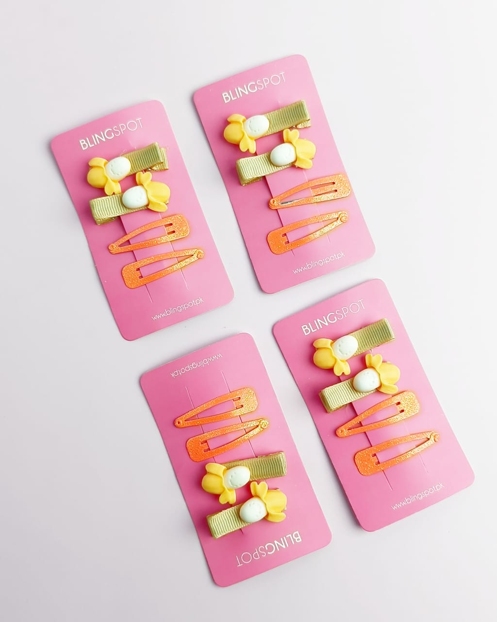 Snap Clips - Hair Clip Set Of 4 - Style 45