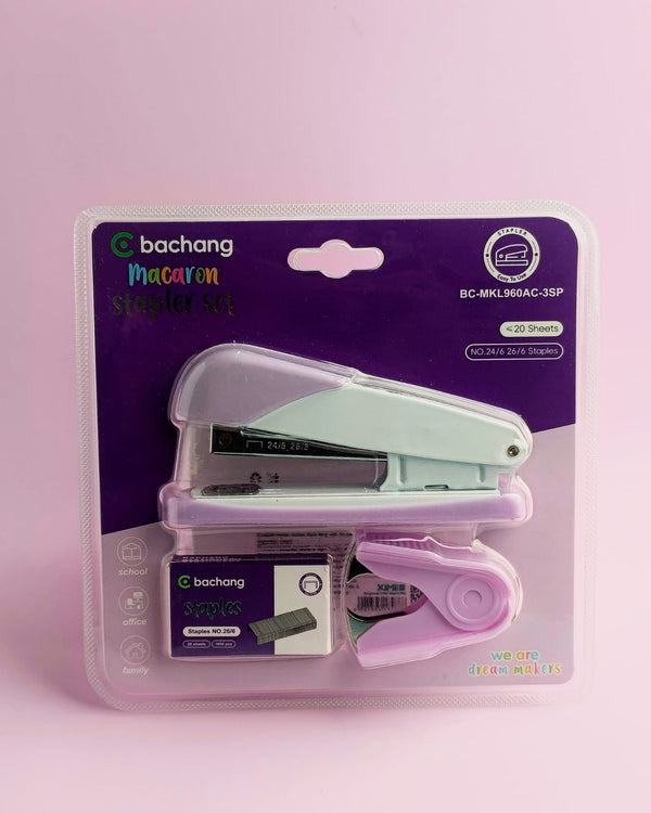 Macaron Purple  - Stapler Set Of 3