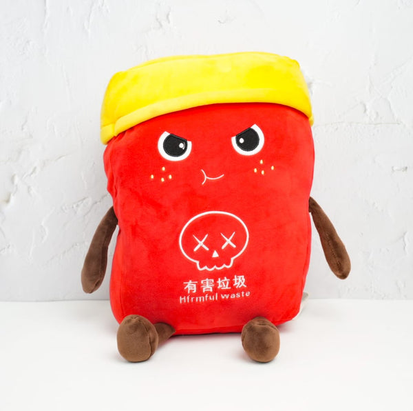 Food Scrap Bucket Red - Plushie Soft Toy