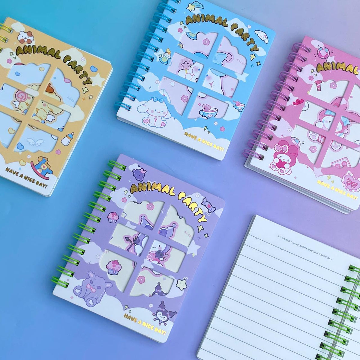 Magical Window Sanrio Characters Spiral  - Notebook  Journal