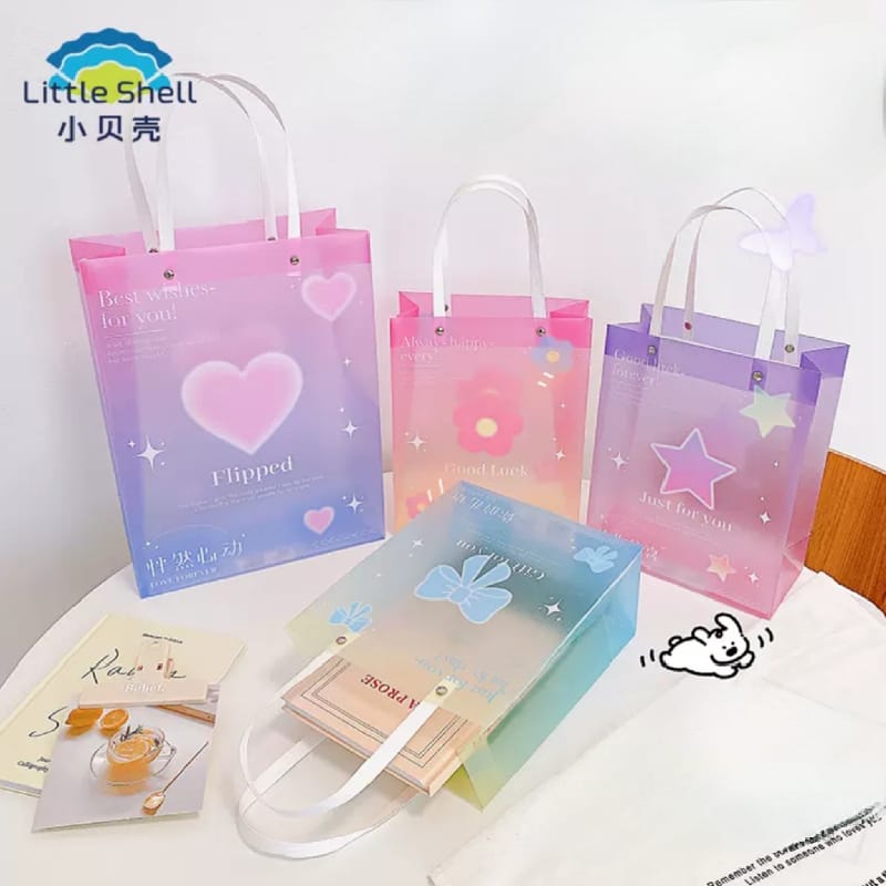 Gradient Bow &amp; Flower - Gift Bag