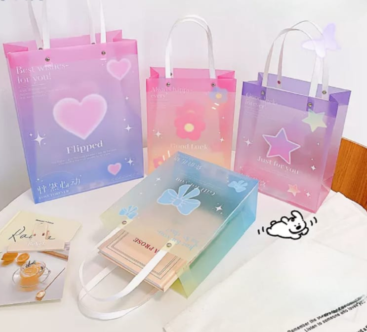 Gradient Bow &amp; Flower - Gift Bag