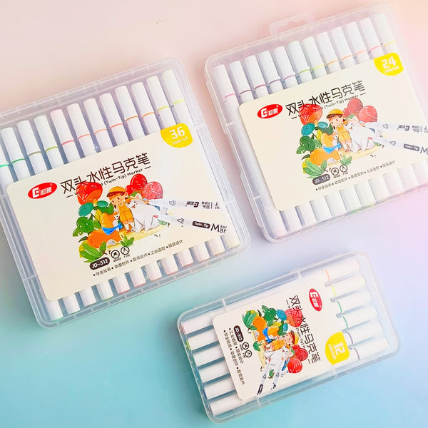 Twin Tip  ( 2in 1 ) - Markers Set of 12 / 24 / 36