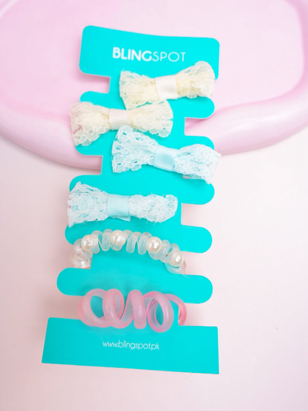 Pastel Bow Clips &amp; Hair Ties - Hair Accessories Style 19