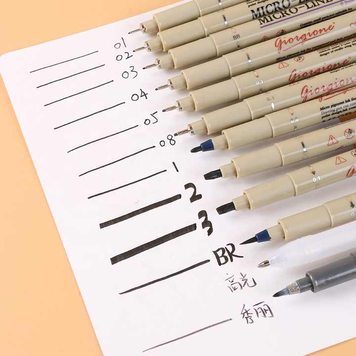 Giorgione Artist Pigma Micron - Needle Pens Set Of 8