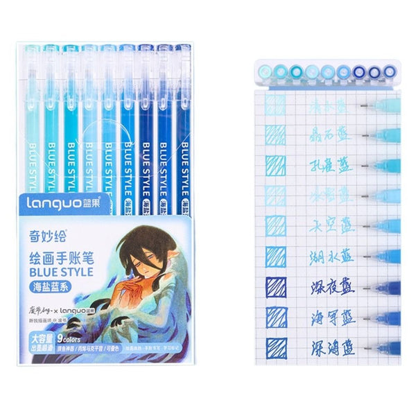 Blue Style  Fine Liner Artist - Pen Set Of 9