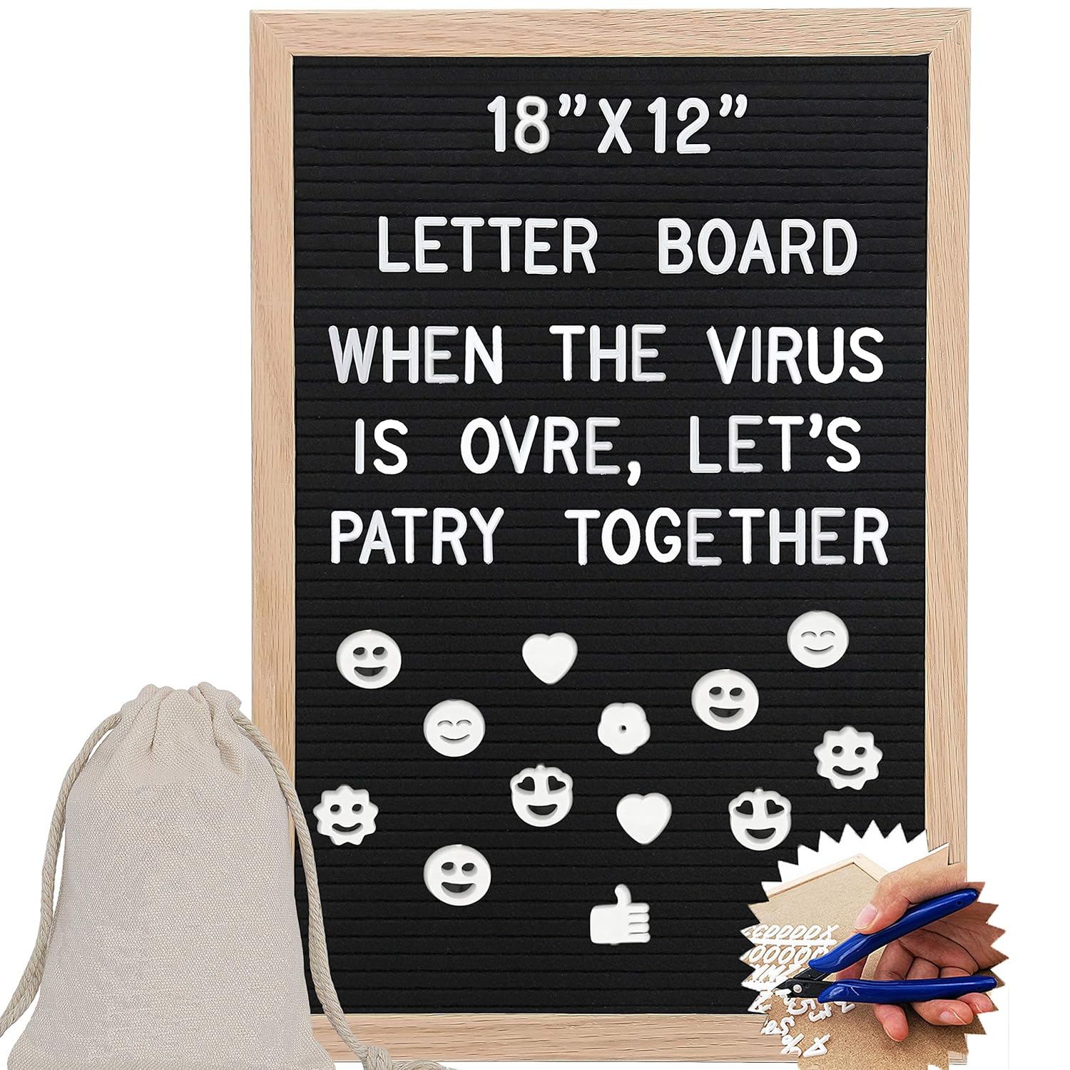 Felt Alphabet Letter Board Set ( 12x18 inch )