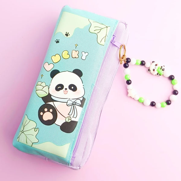 Lucky Panda Beads Zipper - Large Pouch