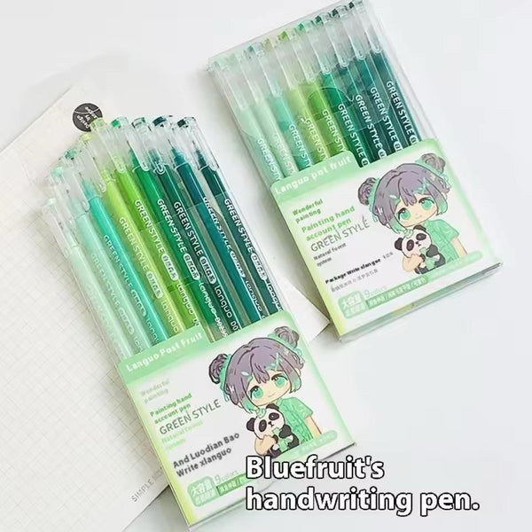 Green Forest Shades Fine Liner Artist - Pen Set Of 9