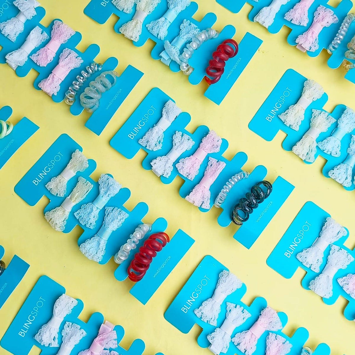 Pastel Bow Clips &amp; Hair Ties - Hair Accessories Style 32