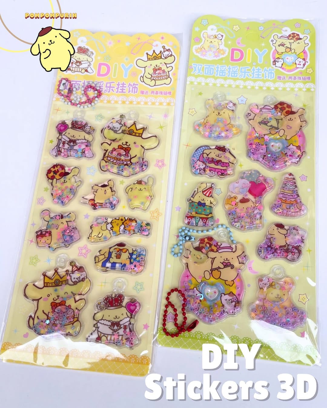Sanrio Character Water Filled - Diy Sticker