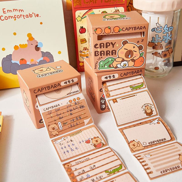 Capybara Post It Notes  - Sticker Roll Box